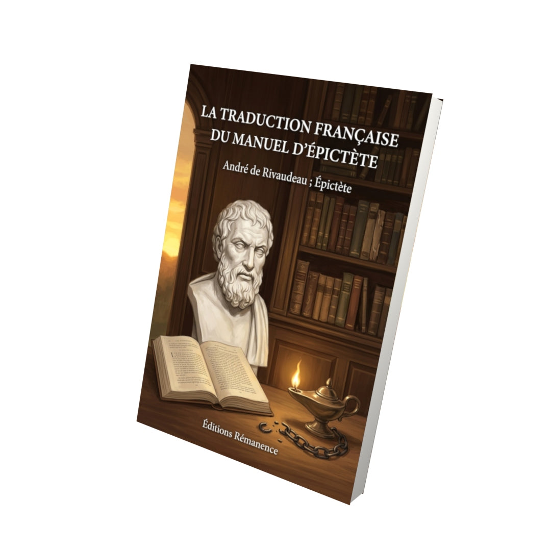 Livre La traduction française du Manuel d’Épictète par André de Rivaudeau ; Épictète - Vue 3D - Editions Remanence