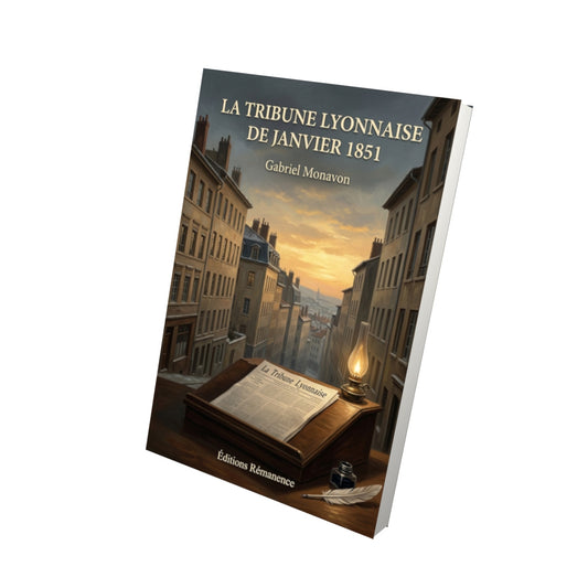 Livre La Tribune lyonnaise de janvier 1851 par Gabriel Monavon - Vue 3D - Editions Remanence