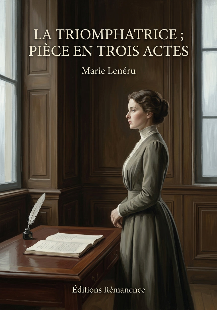 Livre La Triomphatrice ; pièce en trois actes par Marie Lenéru - Couverture - Editions Remanence