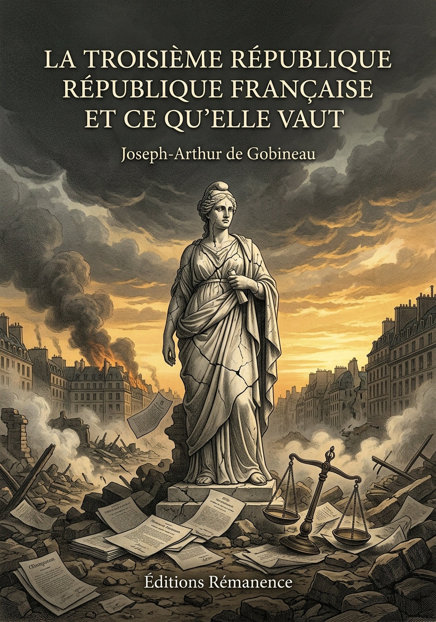 Livre La Troisième République française et ce qu’elle vaut par Joseph-Arthur de Gobineau - Couverture - Editions Remanence