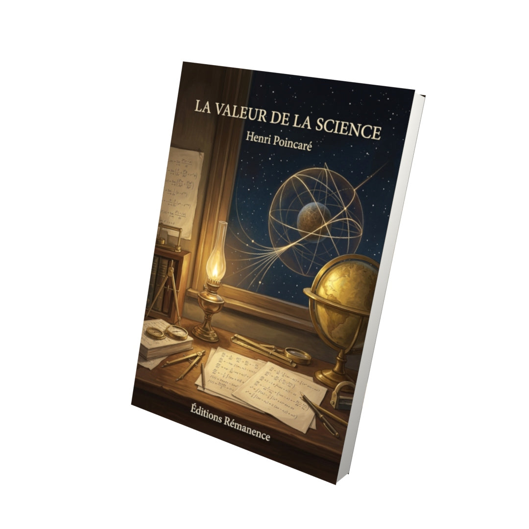 Livre La Valeur de la Science par Henri Poincaré - Vue 3D - Editions Remanence