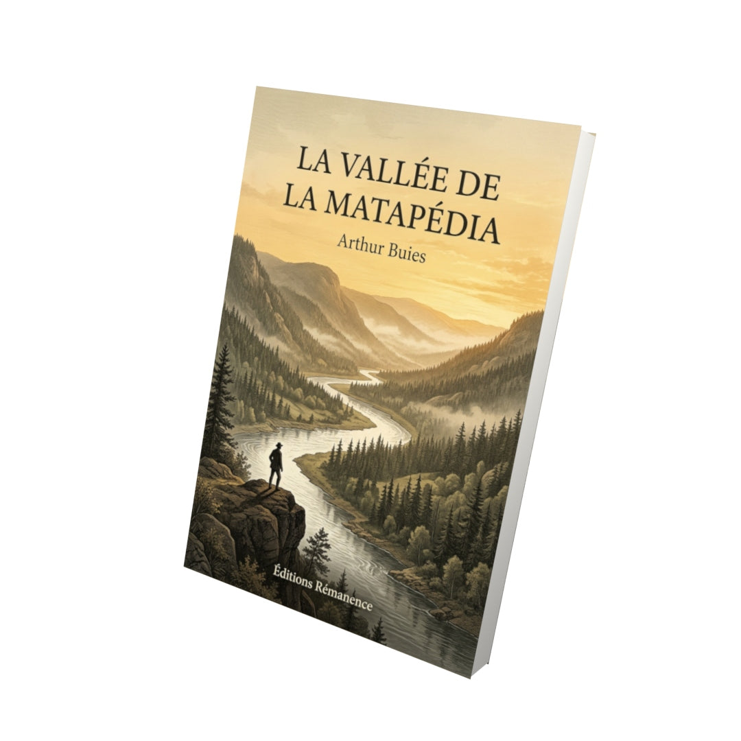 Livre La vallée de la Matapédia par Arthur Buies - Vue 3D - Editions Remanence