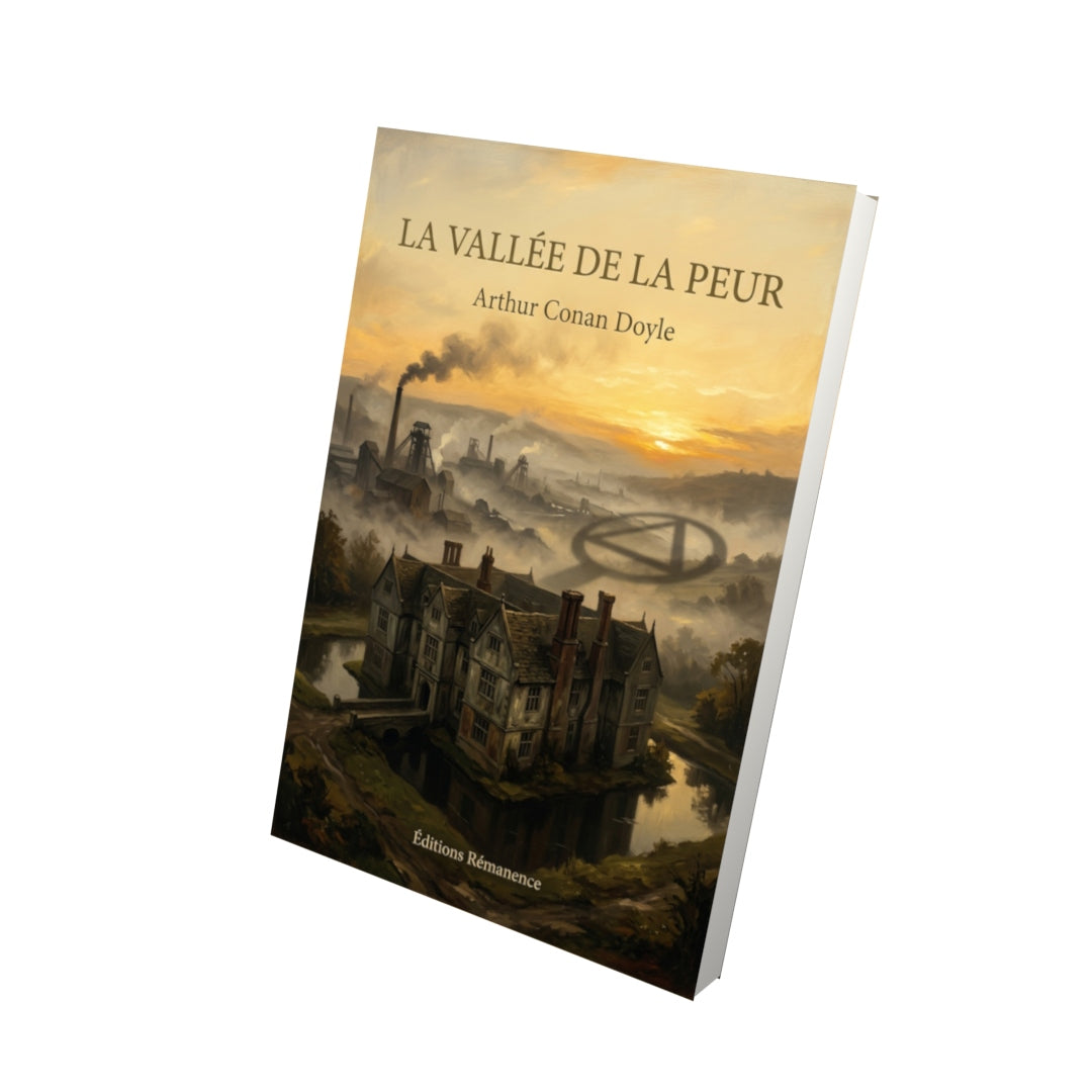 Livre La Vallée de la peur par Arthur Conan Doyle - Vue 3D - Editions Remanence
