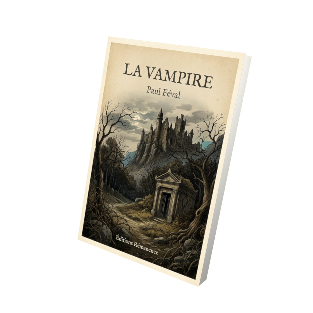 Livre La vampire - Paul Féval - Vue 3D - Editions Remanence