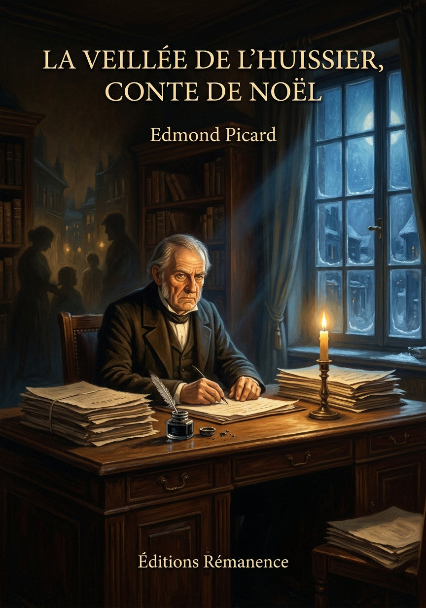 Livre La Veillée de l’huissier, conte de noël par Edmond Picard - Couverture - Editions Remanence