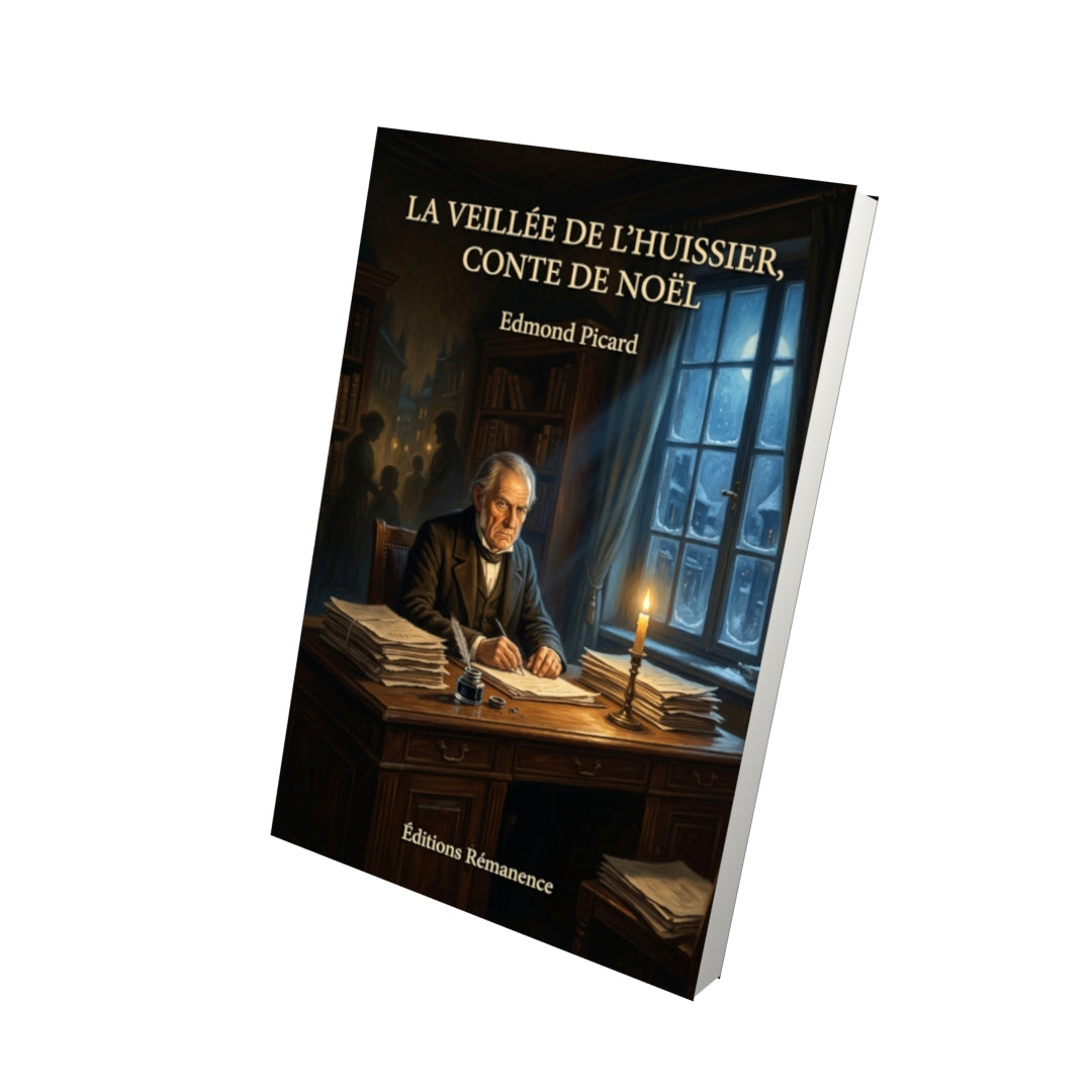 Livre La Veillée de l’huissier, conte de noël par Edmond Picard - Vue 3D - Editions Remanence