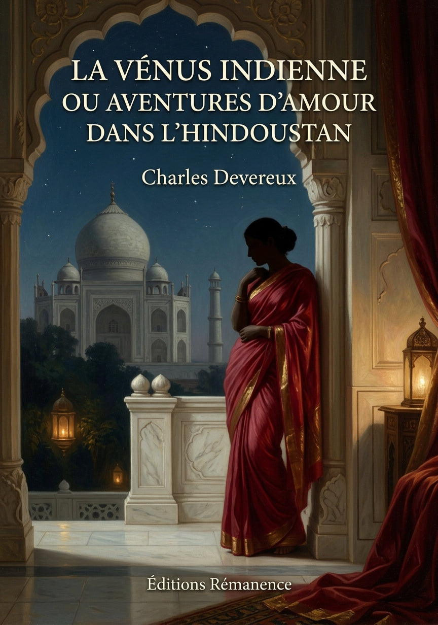 Livre La Vénus indienne ou Aventures d’amour dans l’Hindoustan par Charles Devereux - Couverture - Editions Remanence