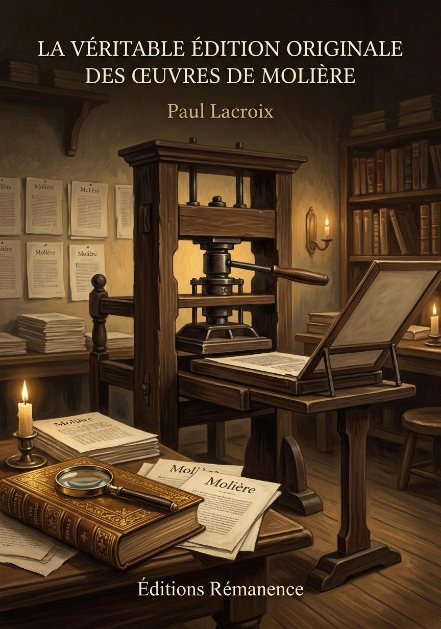 Livre La véritable édition originale des œuvres de Molière par Paul Lacroix - Couverture - Editions Remanence