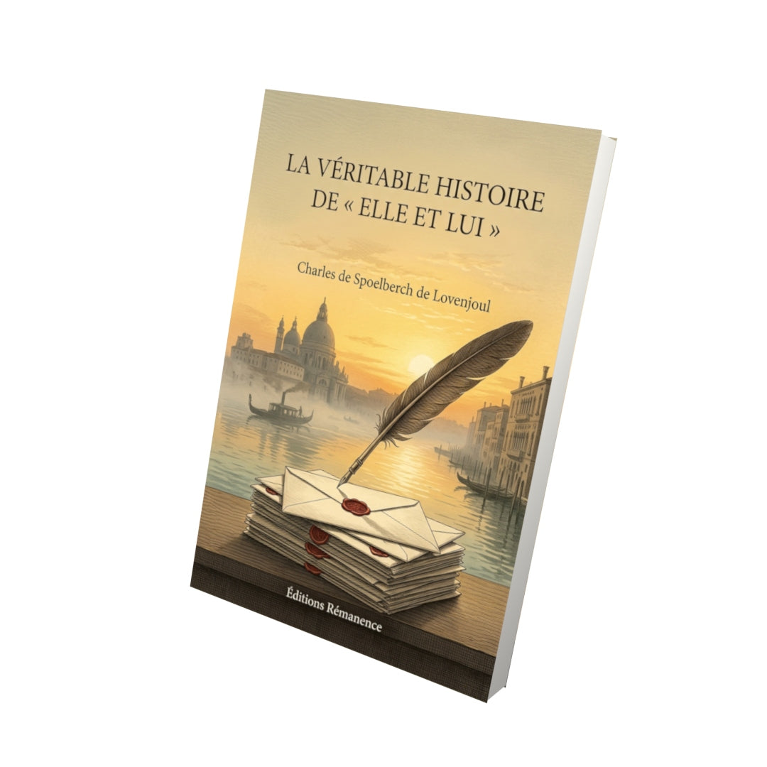 Livre La Véritable Histoire de « Elle et Lui » par Charles de Spoelberch de Lovenjoul - Vue 3D - Editions Remanence
