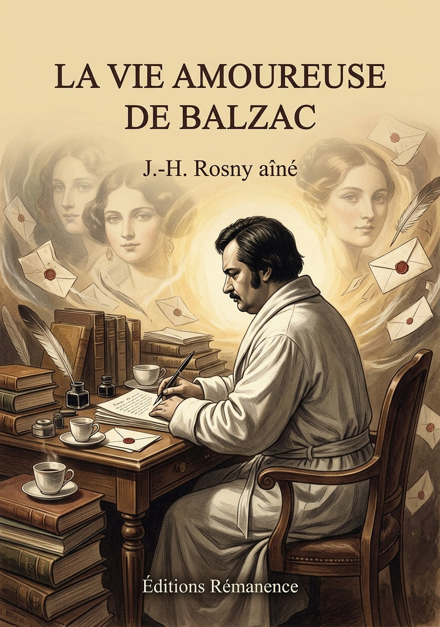 Livre La Vie amoureuse de Balzac par J.-H. Rosny aîné - Couverture - Editions Remanence