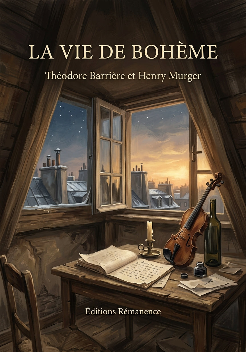 Livre La Vie de bohème par Théodore Barrière et Henry Murger - Couverture - Editions Remanence