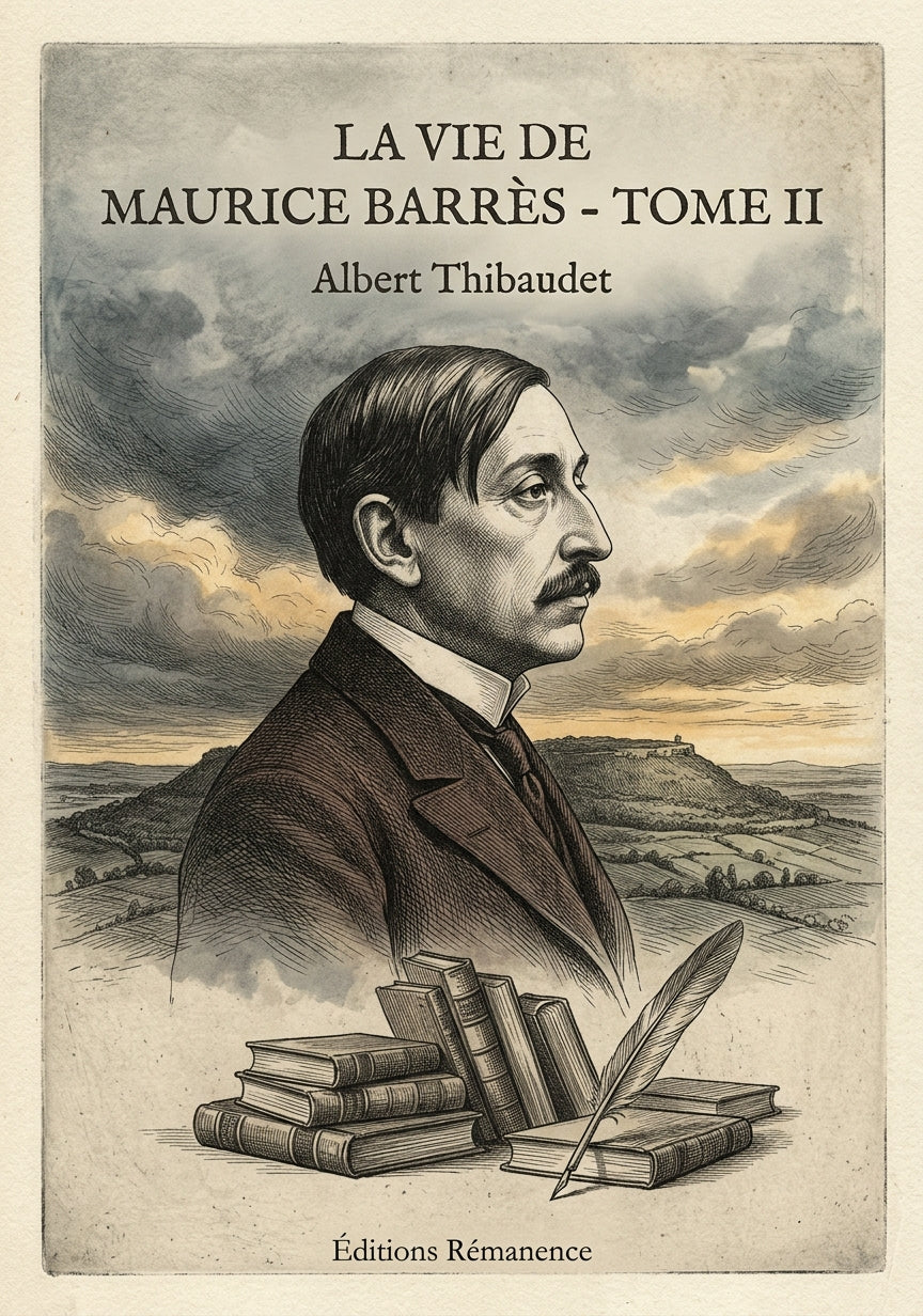 Livre La vie de Maurice Barrès - Tome II par Albert Thibaudet - Couverture - Editions Remanence