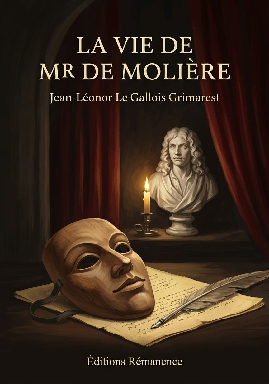 Livre La Vie de Mr de Molière par Jean-Léonor Le Gallois Grimarest - Couverture - Editions Remanence