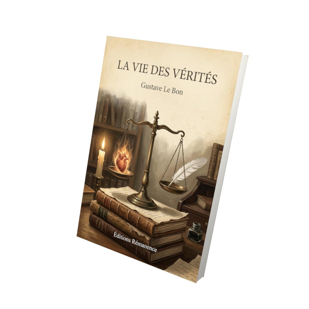 Livre La vie des vérités - Gustave Le Bon - Vue 3D - Editions Remanence