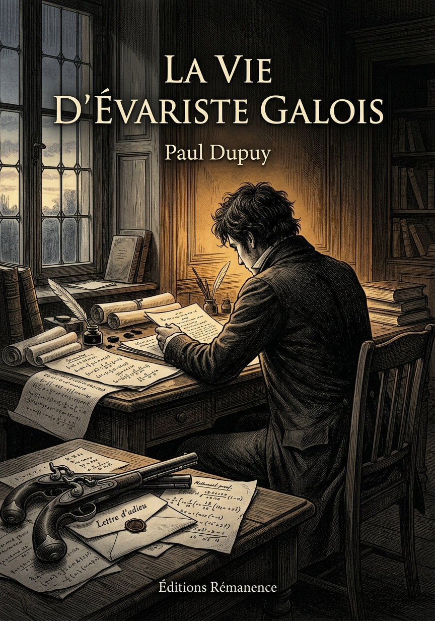 Livre La vie d’Évariste Galois par Paul Dupuy - Couverture - Editions Remanence