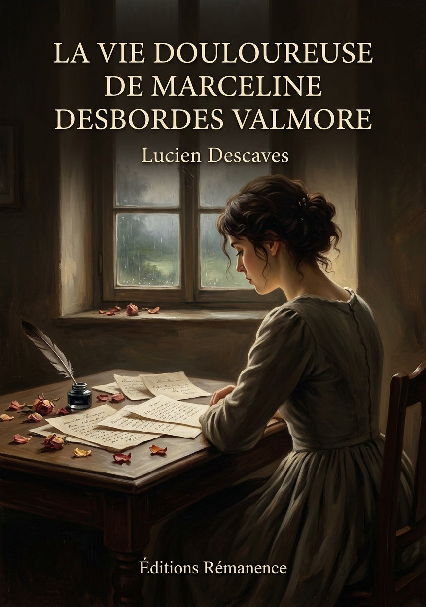 Livre La Vie douloureuse de Marceline Desbordes Valmore par Lucien Descaves - Couverture - Editions Remanence