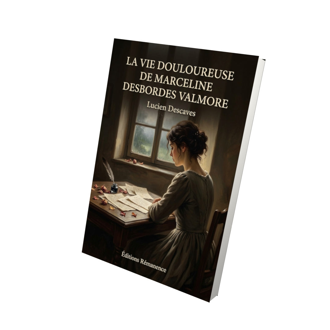 Livre La Vie douloureuse de Marceline Desbordes Valmore par Lucien Descaves - Vue 3D - Editions Remanence