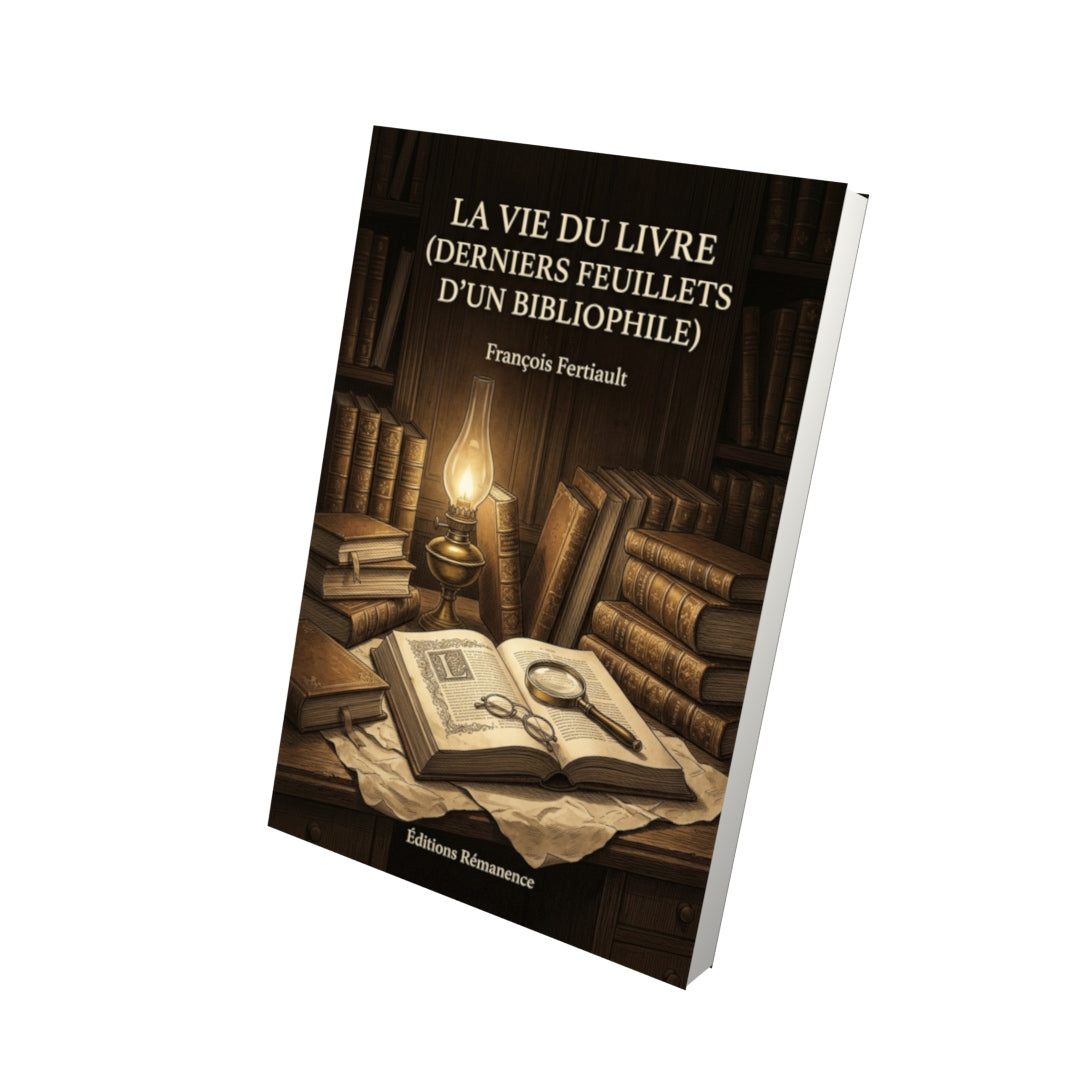 Livre La Vie du livre (Derniers feuillets d’un Bibliophile) par François Fertiault - Vue 3D - Editions Remanence