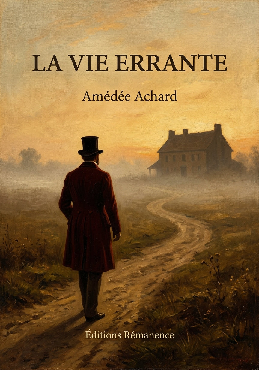 Livre La vie errante par Amédée Achard - Couverture - Editions Remanence