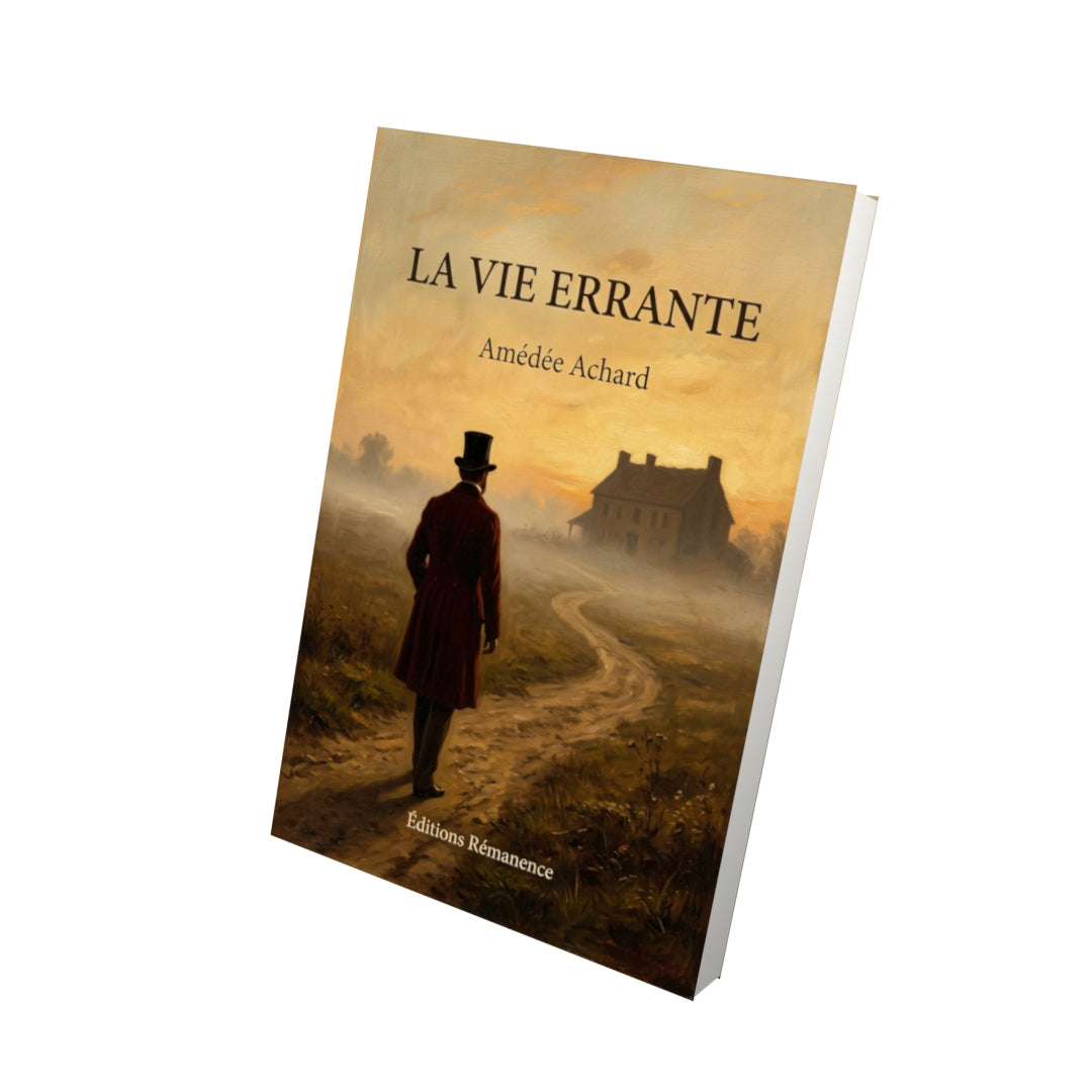Livre La vie errante par Amédée Achard - Vue 3D - Editions Remanence