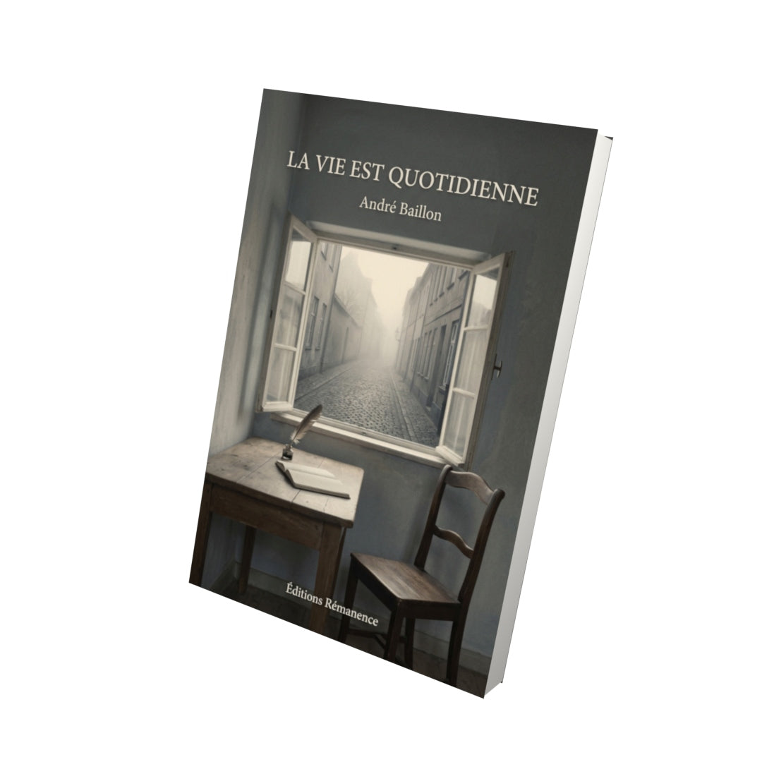 Livre La Vie est quotidienne par André Baillon - Vue 3D - Editions Remanence