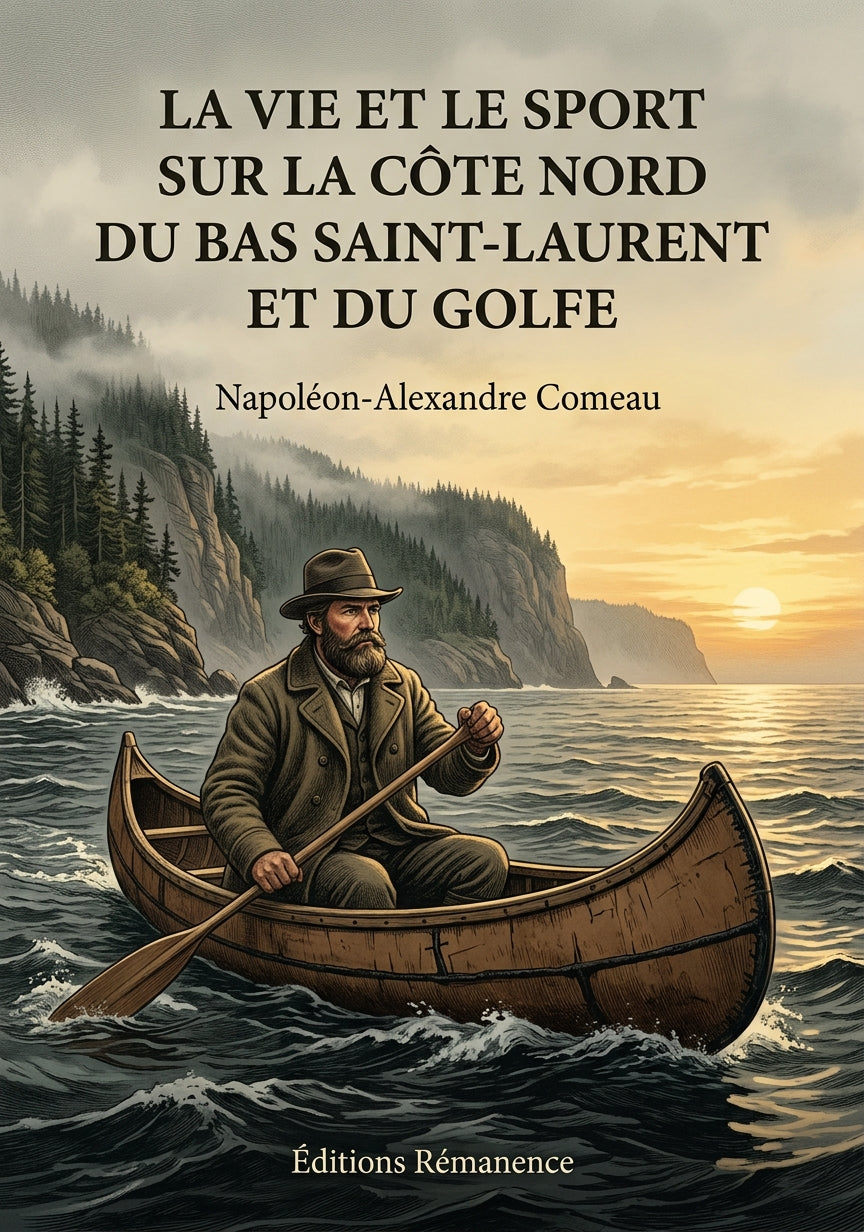 Livre La vie et le sport sur la Côte Nord du Bas Saint-Laurent et du Golfe par Napoléon-Alexandre Comeau - Couverture - Editions Remanence