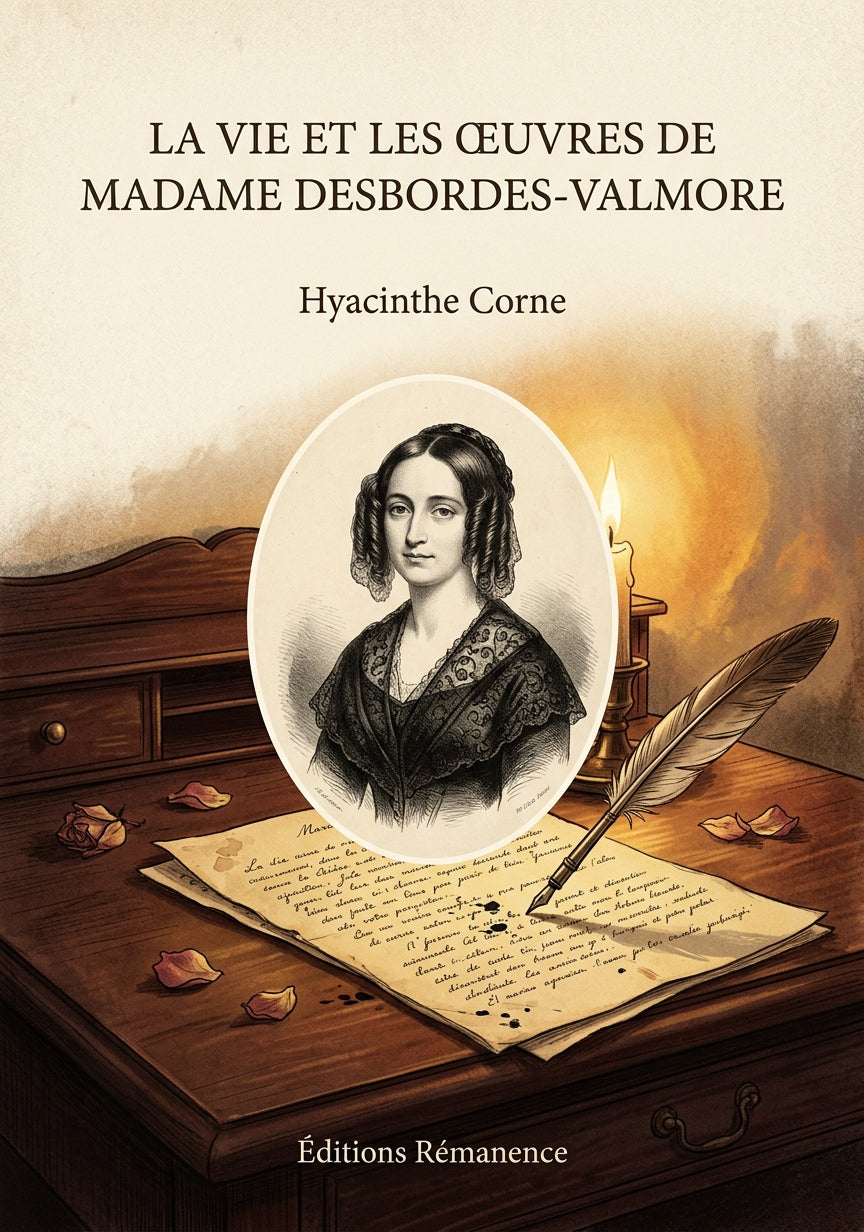 Livre La Vie et les Œuvres de Madame Desbordes-Valmore par Hyacinthe Corne - Couverture - Editions Remanence