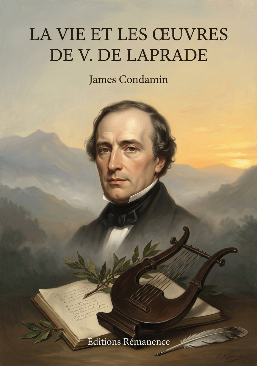 Livre La Vie et les Œuvres de V. de Laprade par James Condamin - Couverture - Editions Remanence