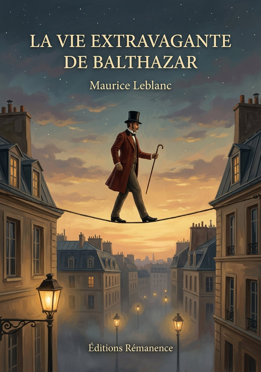 Livre La Vie extravagante de Balthazar par Maurice Leblanc - Couverture - Editions Remanence