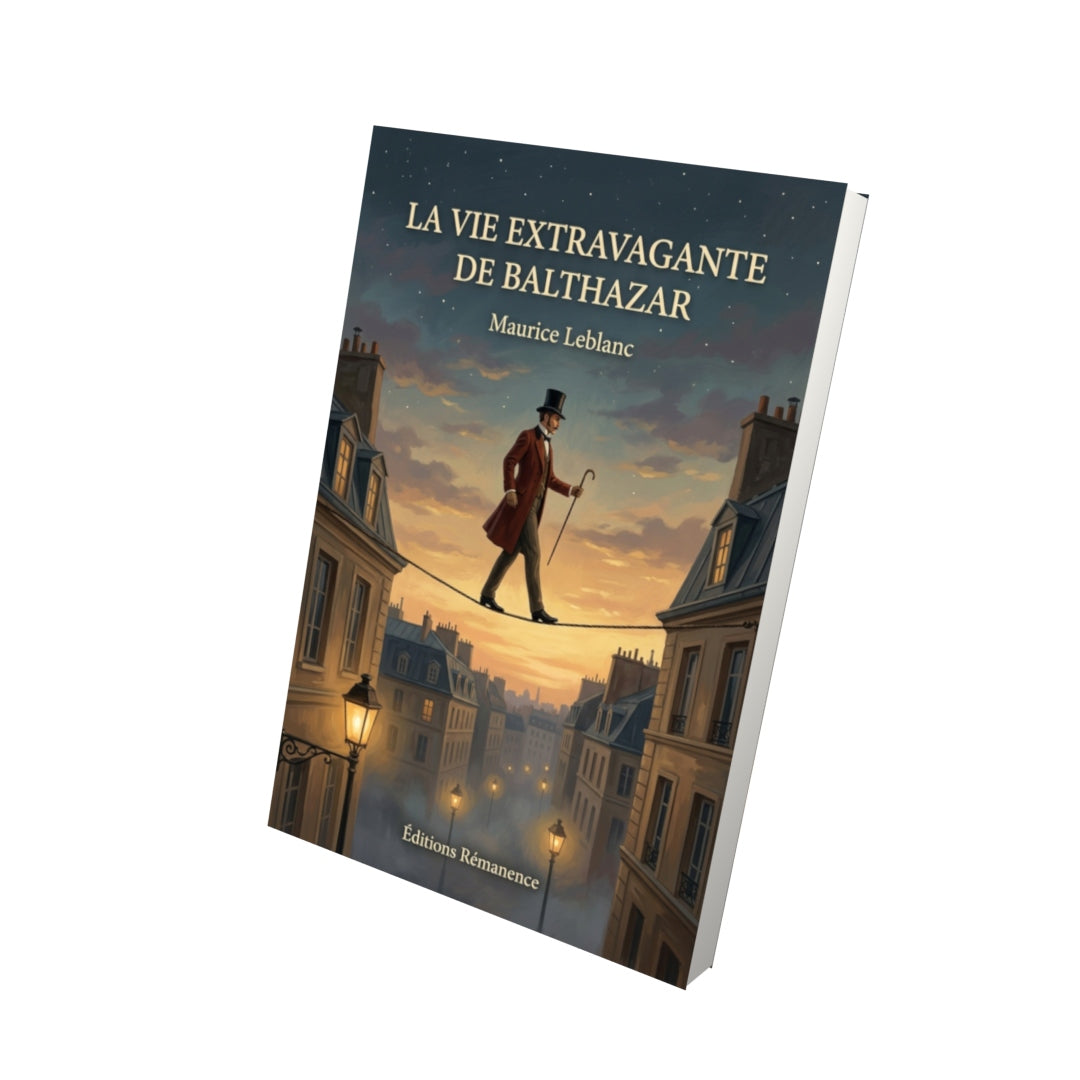 Livre La Vie extravagante de Balthazar par Maurice Leblanc - Vue 3D - Editions Remanence