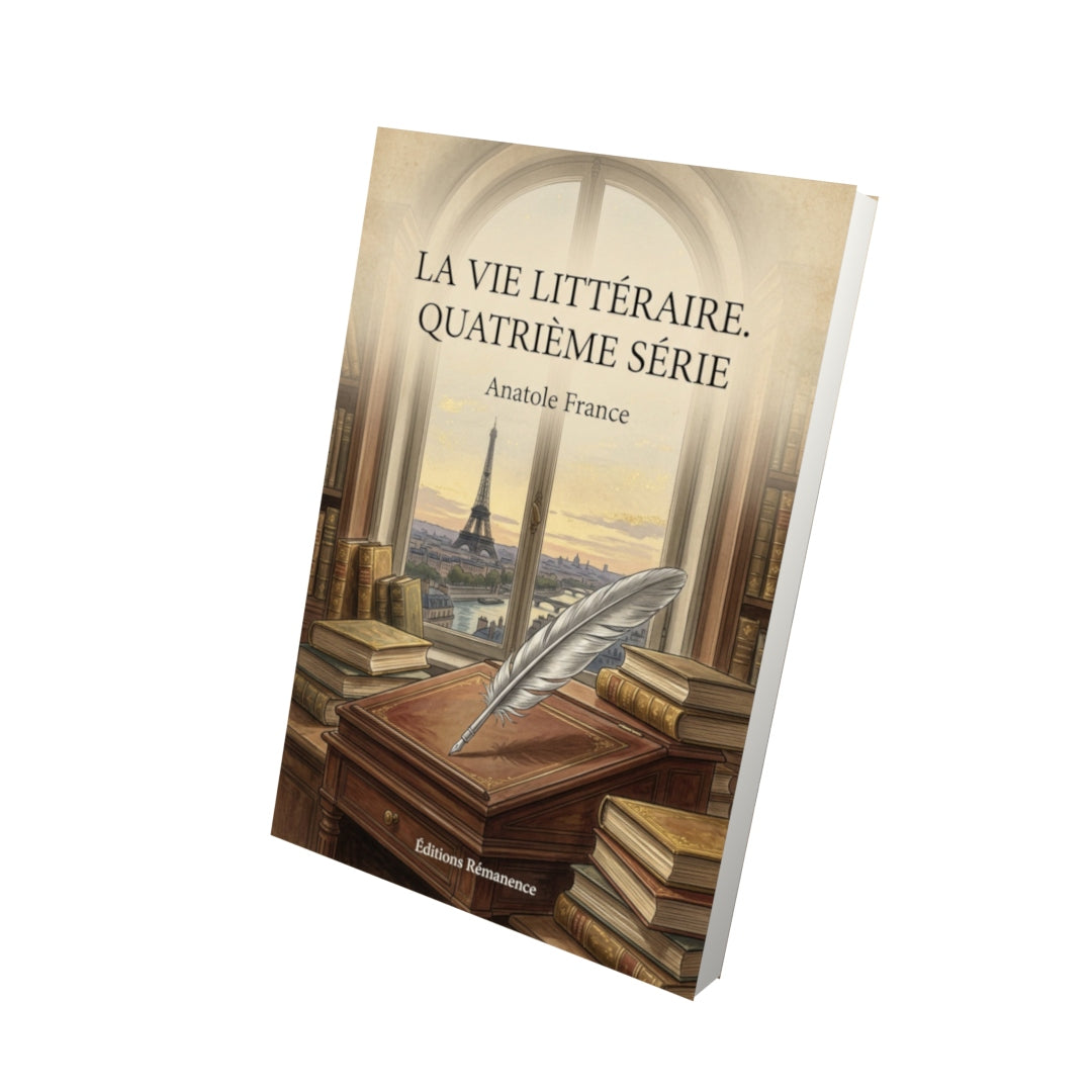 Livre La vie littéraire. Quatrième série - Anatole France - Vue 3D - Editions Remanence