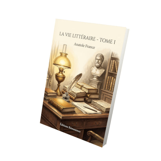 Livre La Vie littéraire - Tome I par Anatole France - Vue 3D - Editions Remanence