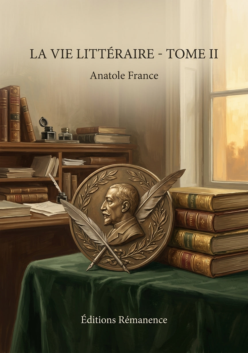 Livre La Vie littéraire - Tome II par Anatole France - Couverture - Editions Remanence