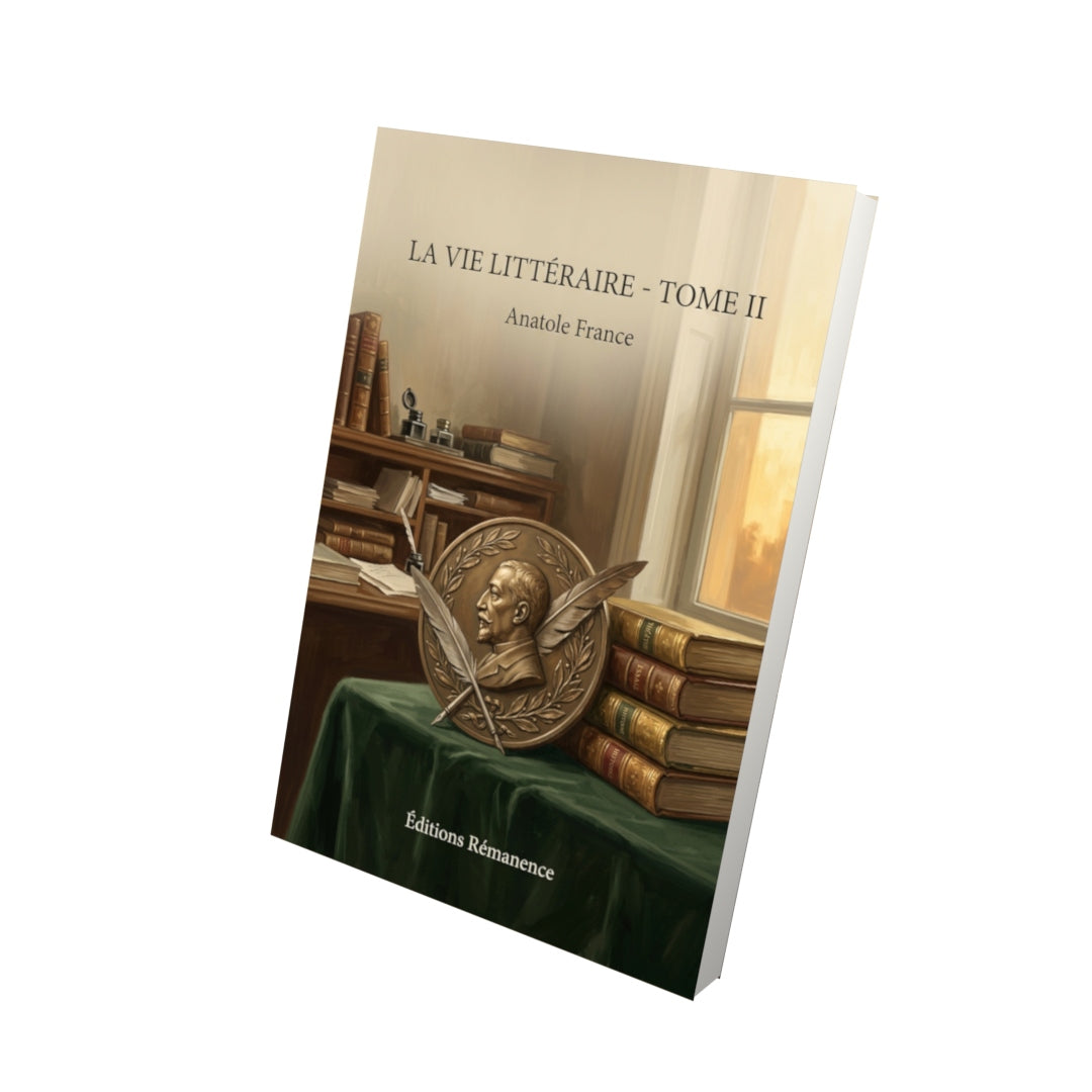 Livre La Vie littéraire - Tome II par Anatole France - Vue 3D - Editions Remanence