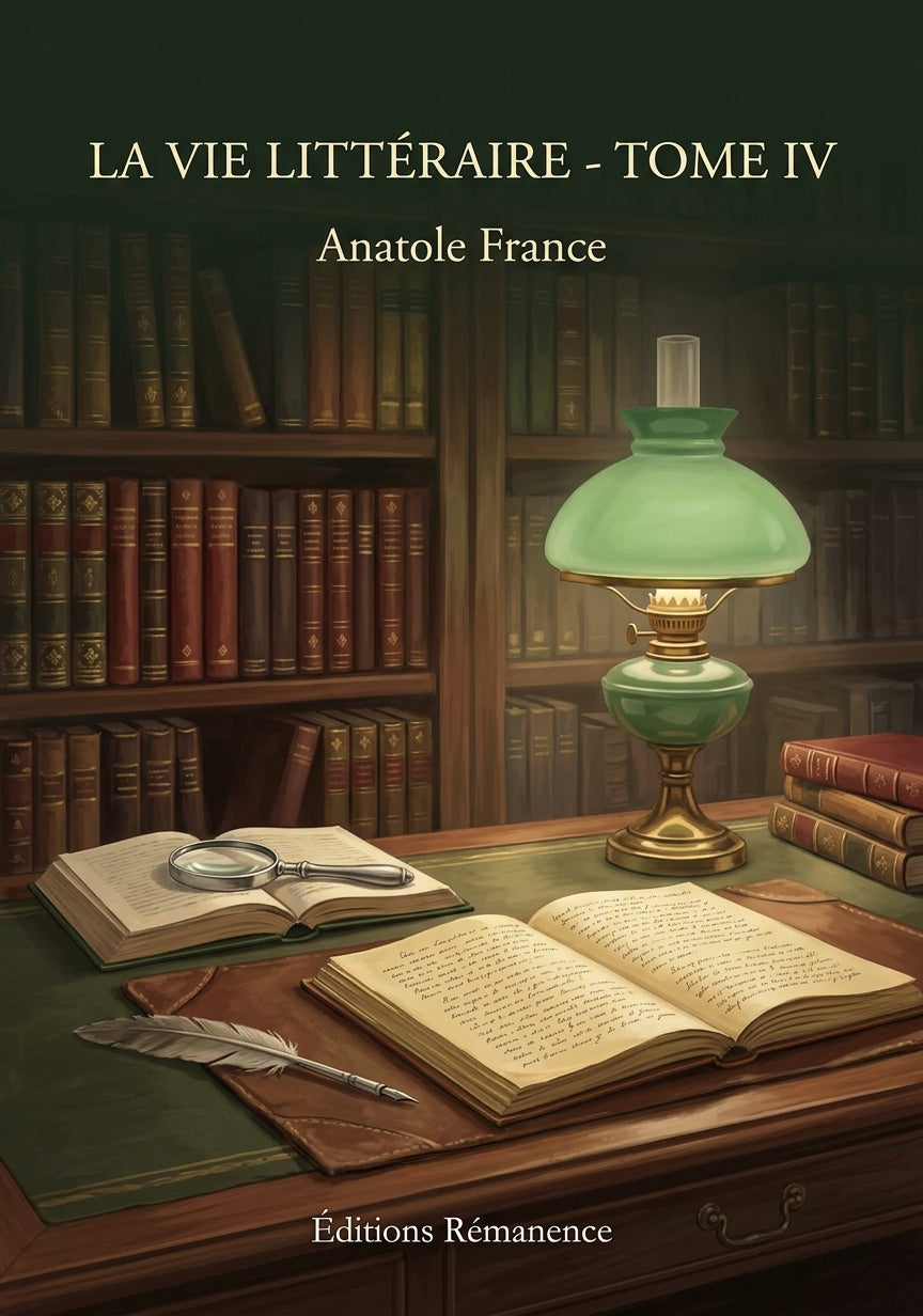 Livre La Vie littéraire - Tome IV par Anatole France - Couverture - Editions Remanence
