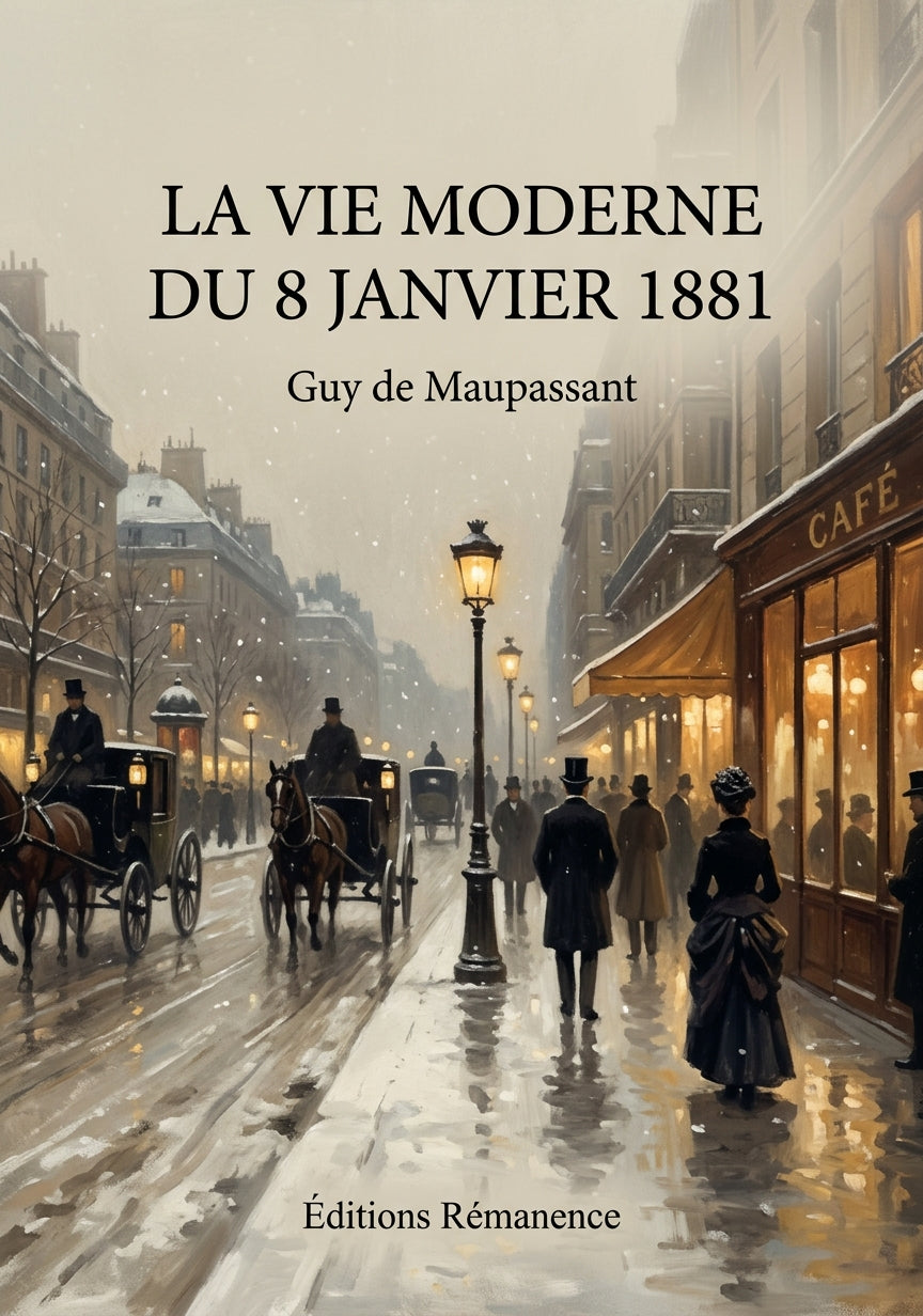 Livre La Vie moderne du 8 janvier 1881 par Guy de Maupassant - Couverture - Editions Remanence