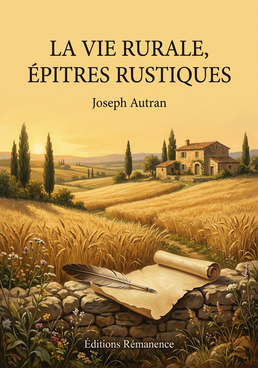 Livre La Vie rurale, Épitres rustiques par Joseph Autran - Couverture - Editions Remanence