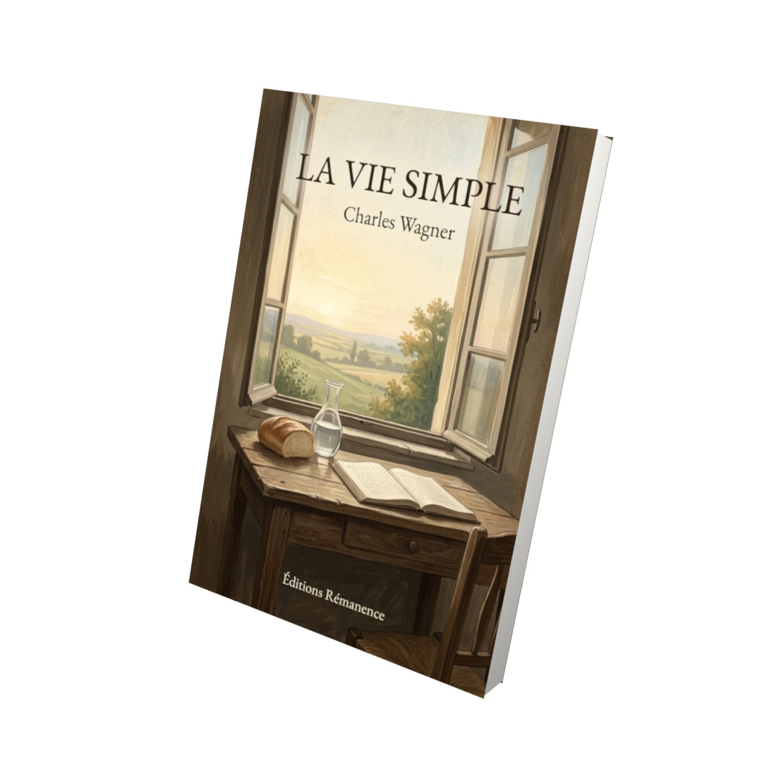 Livre La vie simple - Charles Wagner - Vue 3D - Editions Remanence