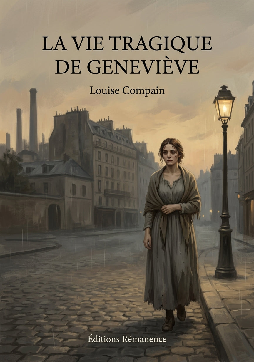 Livre La Vie tragique de Geneviève par Louise Compain - Couverture - Editions Remanence