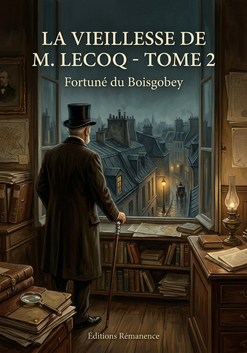 Livre La Vieillesse de M. Lecoq - Tome 2 par Fortuné du Boisgobey - Couverture - Editions Remanence