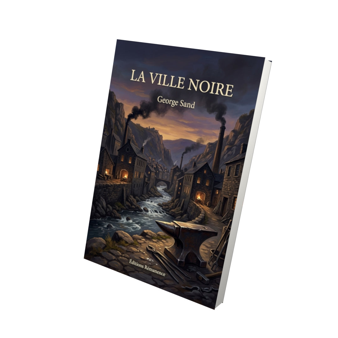 Livre La Ville noire par George Sand - Vue 3D - Editions Remanence