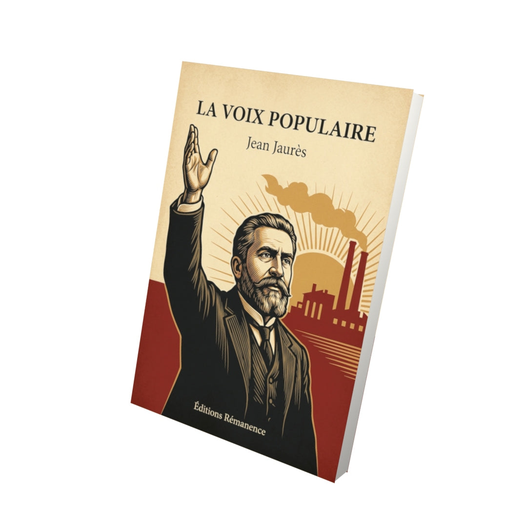 Livre La Voix populaire par Jean Jaurès - Vue 3D - Editions Remanence