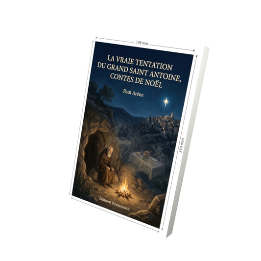 Livre La vraie tentation du grand Saint Antoine, contes de Noël par Paul Arène - Vue 3D - Editions Remanence
