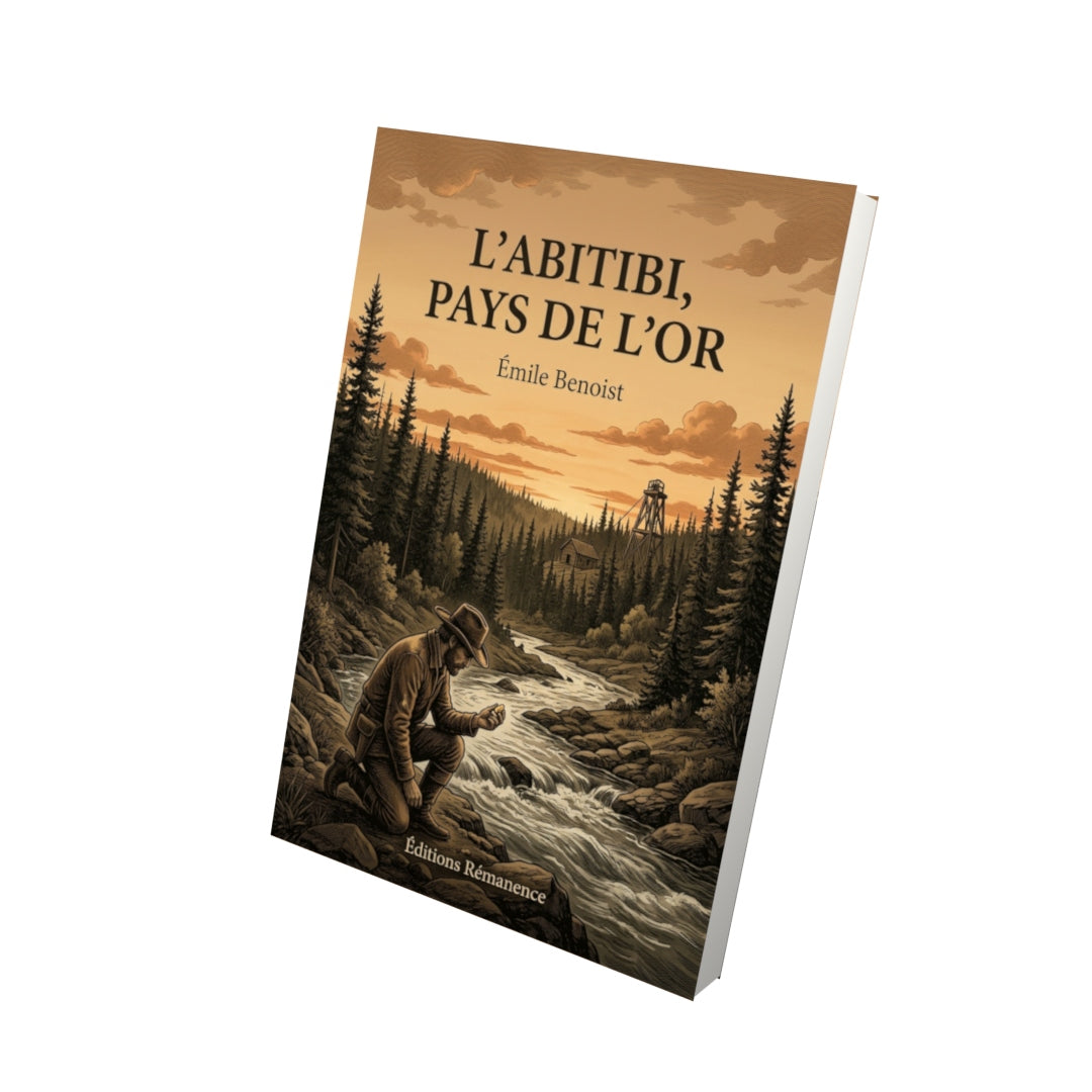 Livre L’Abitibi, pays de l’or par Émile Benoist - Vue 3D - Editions Remanence