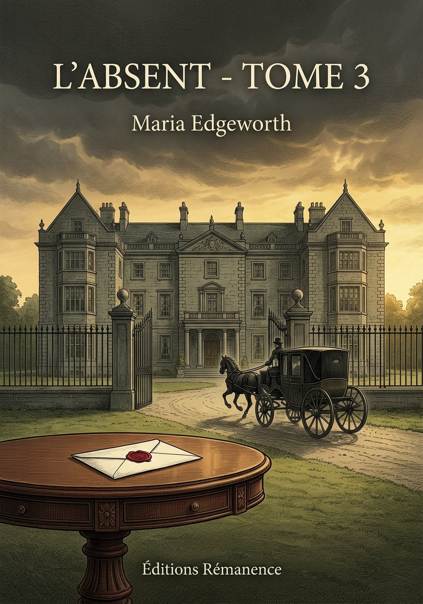 Livre L’Absent - Tome 3 par Maria Edgeworth - Couverture - Editions Remanence