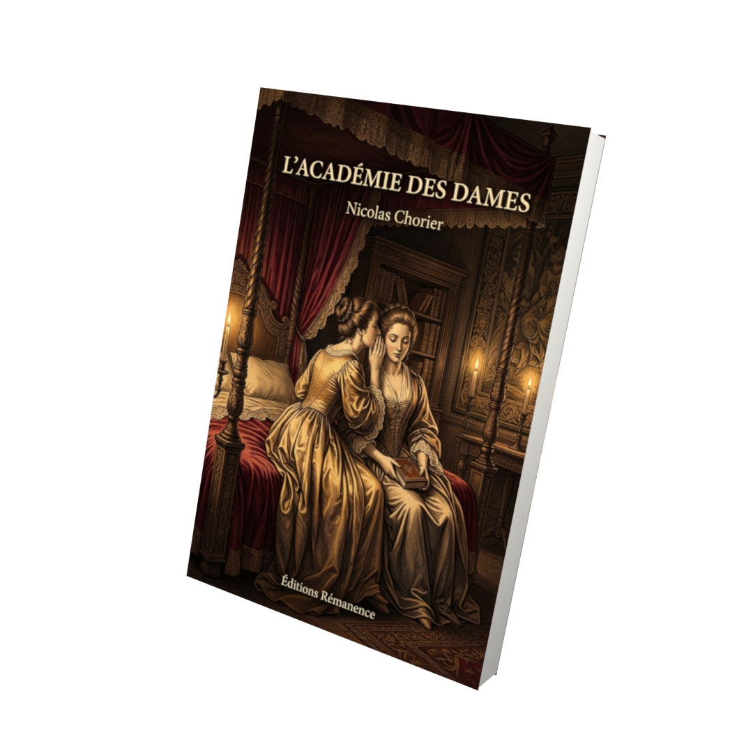 Livre L’Académie des dames par Nicolas Chorier - Vue 3D - Editions Remanence