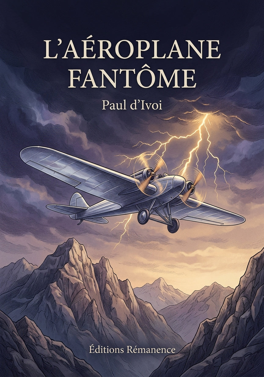 Livre L’Aéroplane fantôme par Paul d’Ivoi - Couverture - Editions Remanence