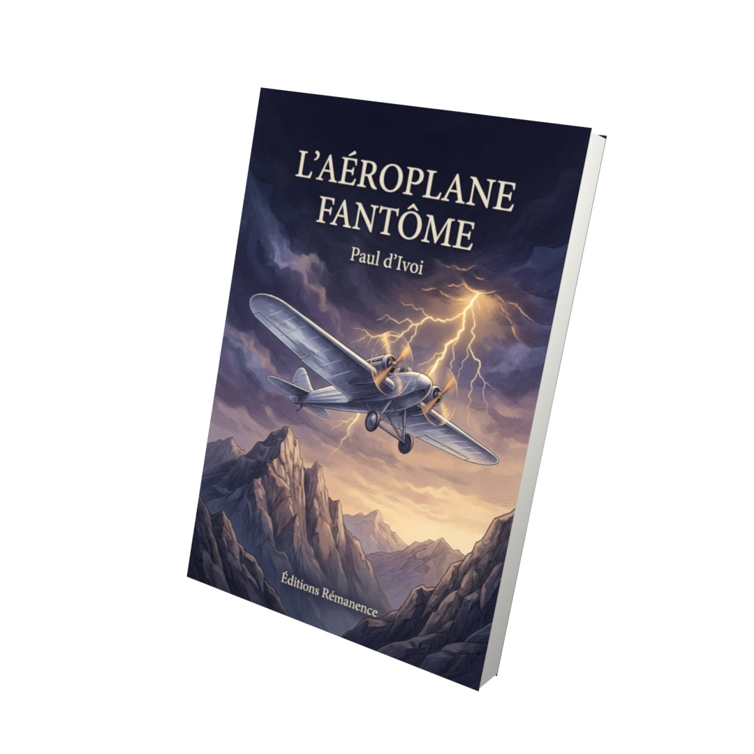 Livre L’Aéroplane fantôme par Paul d’Ivoi - Vue 3D - Editions Remanence