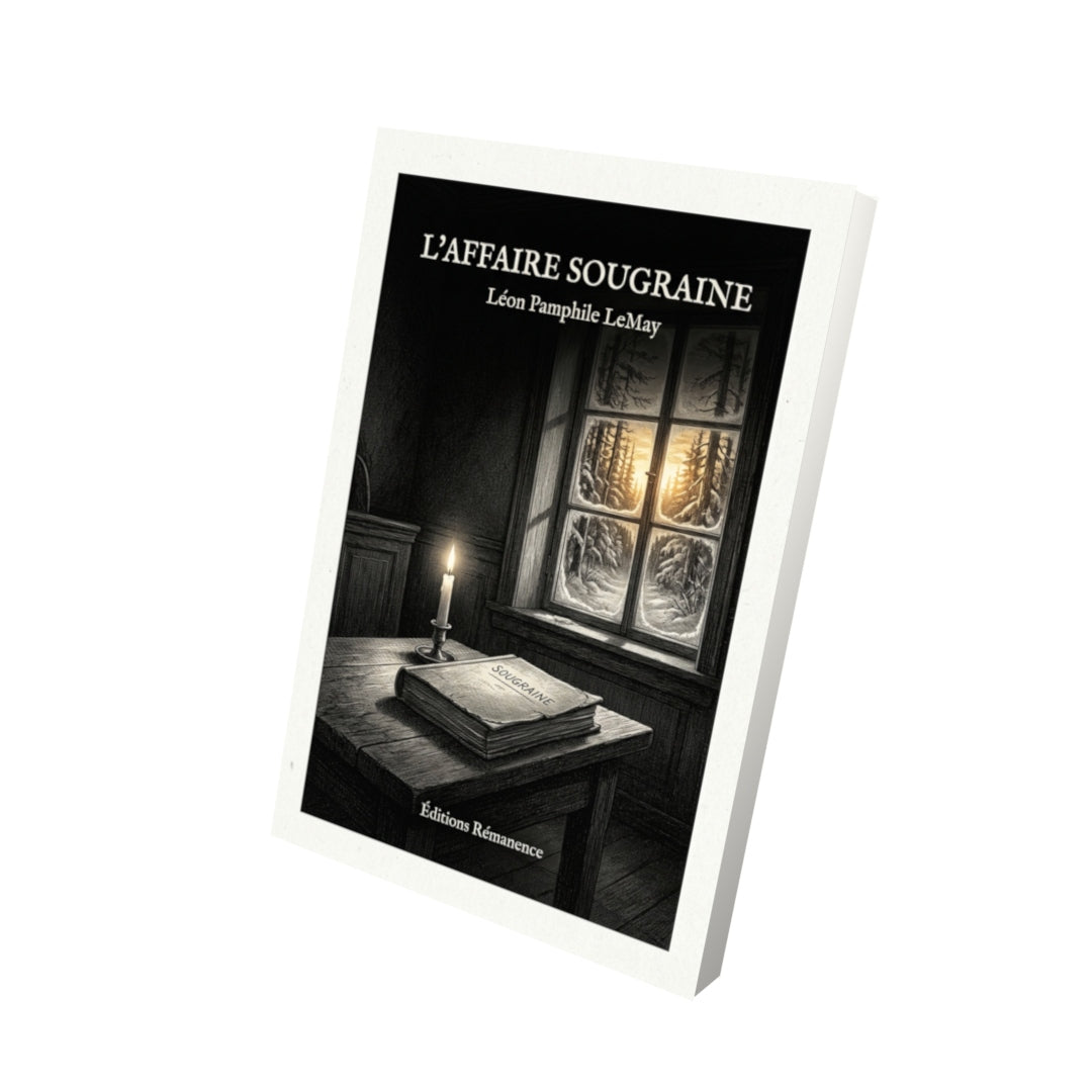 Livre L’Affaire Sougraine par Léon Pamphile LeMay - Vue 3D - Editions Remanence