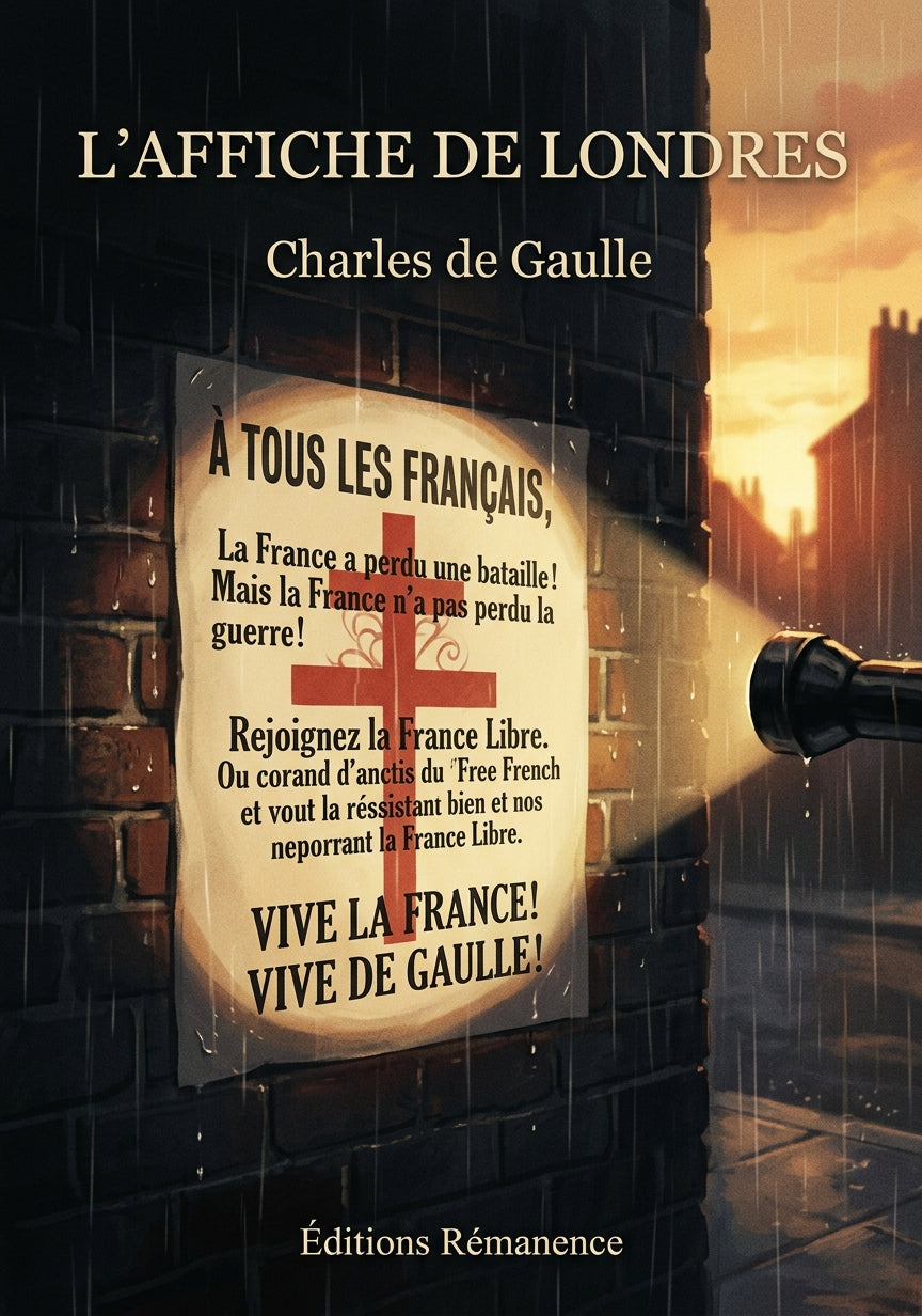 Livre L’Affiche de Londres par Charles de Gaulle - Couverture - Editions Remanence